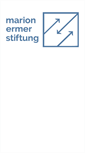 Mobile Screenshot of marion-ermer-stiftung.de